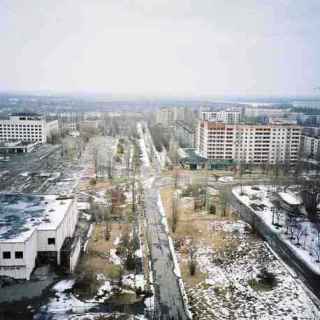 Cciudad de Prípiat, donde residían los trabajadores de Chernóbil.