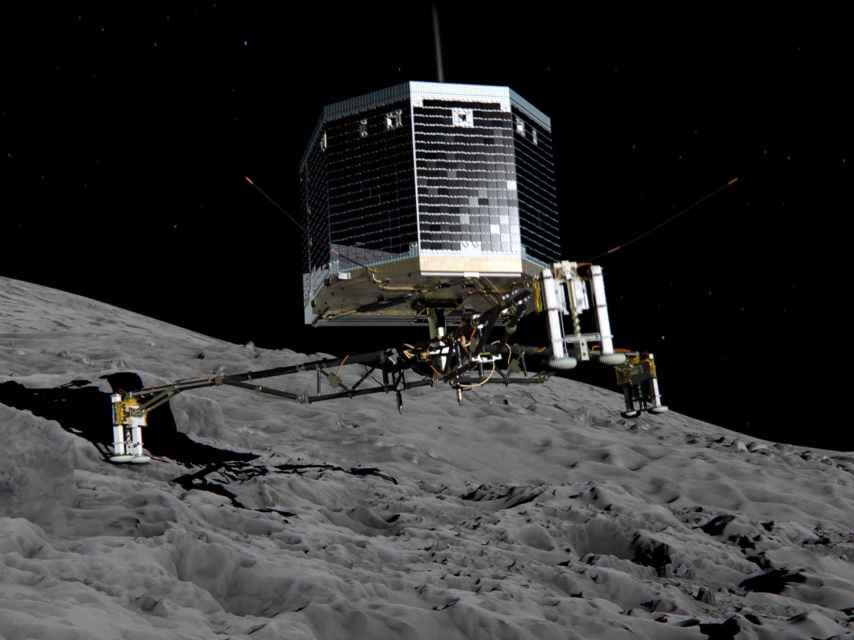 Resultado de imagen de Cuando el mÃ³dulo Philae de la ESA surcÃ³ cientos de miles de kilÃ³metros a bordo de la sonda Rosetta