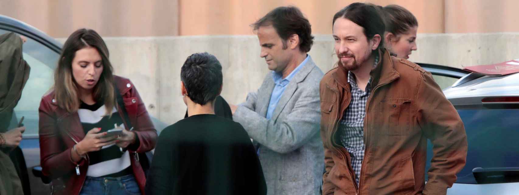 Pablo Iglesias este viernes a su llegada a la prisión de Lledoners