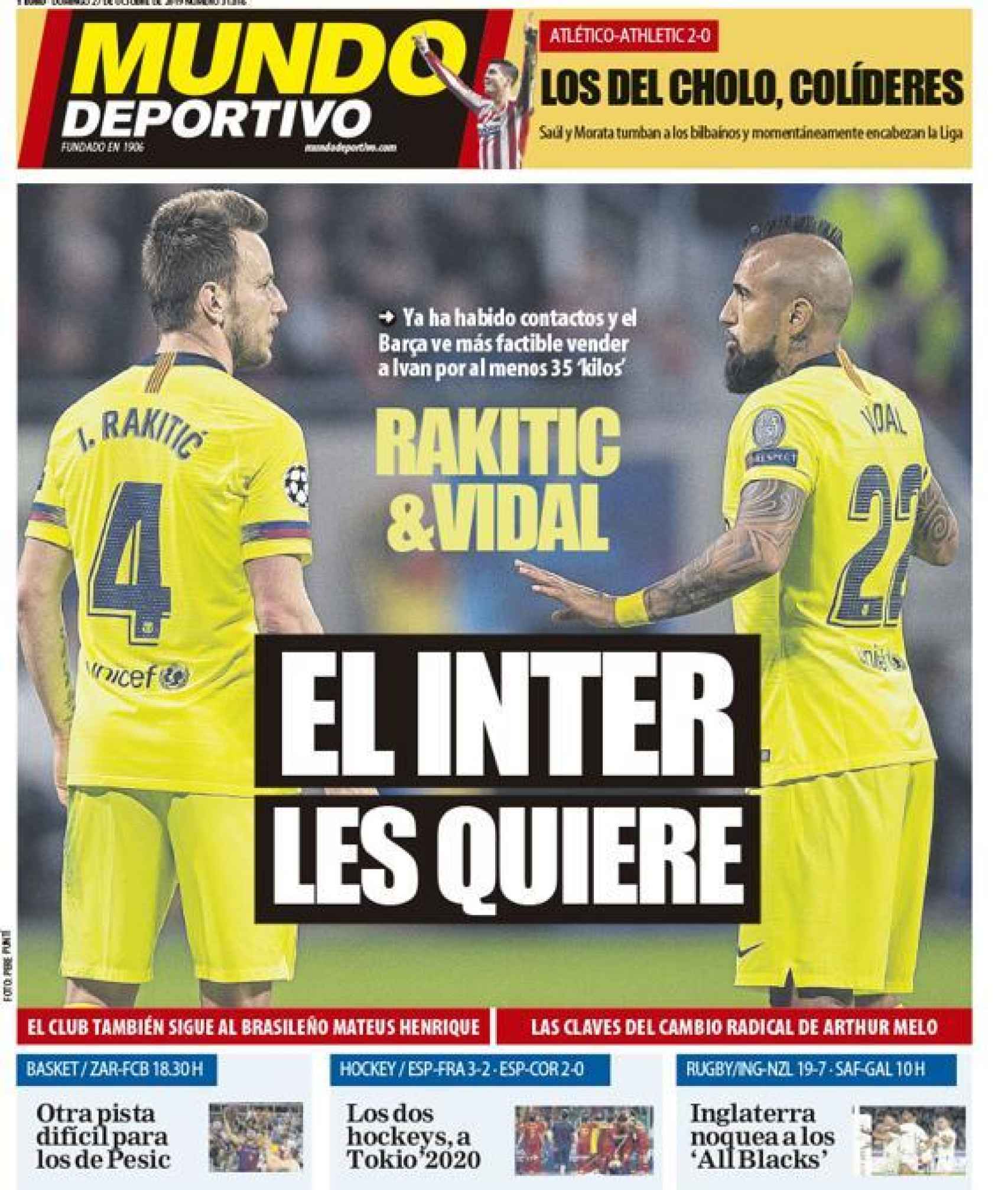 La portada del diario Mundo Deportivo (27/10/2019)